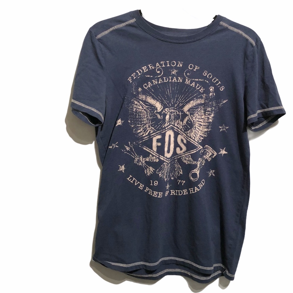 Warehouse One T-shirt cotton blue XS Canada logo